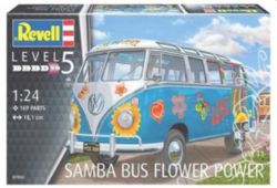 MODÈLE À COLLER - REVELL 07050 VW T1 SAMBA BUS FLOWER POWER 1/24